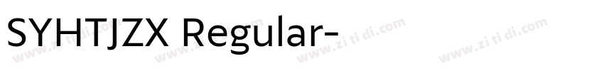 SYHTJZX Regular字体转换